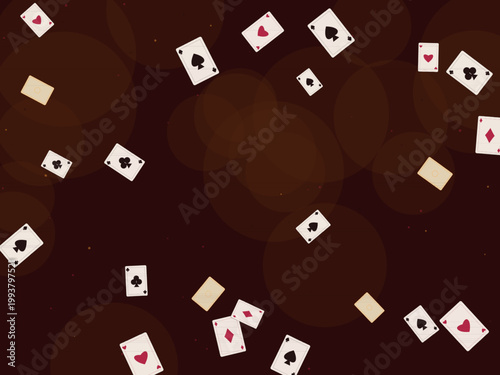 Poker Playing Cards Suits Pattern Background