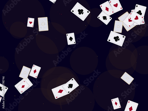 Classic Playing Cards Poker Pattern Design Backdrop