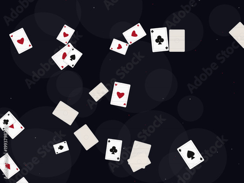 Classic Playing Cards Poker Pattern Design Backdrop