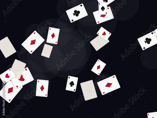 Poker Playing Cards Suits Pattern Background