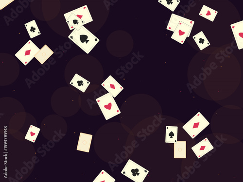 Playing Cards Poker Pattern Casino Background