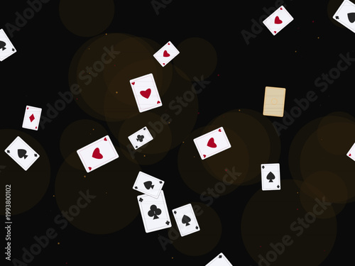 Classic Playing Cards Poker Pattern Design Backdrop