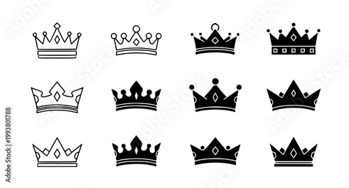 Diverse set of audio waveforms musical notes and treble clef icons for creative music production and sound engineering software interface graphic designs