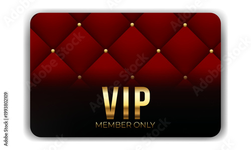 VIP card. Designed with a luxurious red carriage coupler. A luxurious card design. A premium design for exclusive members and events.