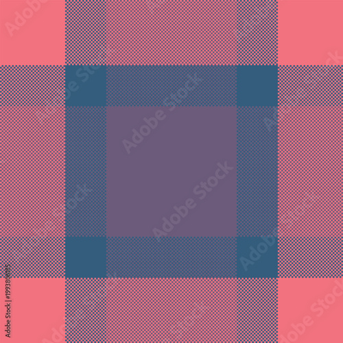 Loft pattern seamless fabric, printout background tartan plaid. Knot check texture textile vector in red and pastel colors.