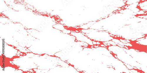 Isolated red paint splash and blood splatter texture featuring a grunge liquid ink stain and spray pattern design on a clean backdrop for artistic vector illustration
