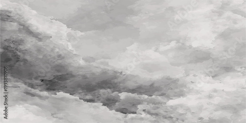 Fotografi Dramatic black and white cumulus clouds fill the overcast sky creating a stormy