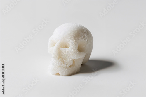 Sugar skull miniature representing danger of sweet consumption