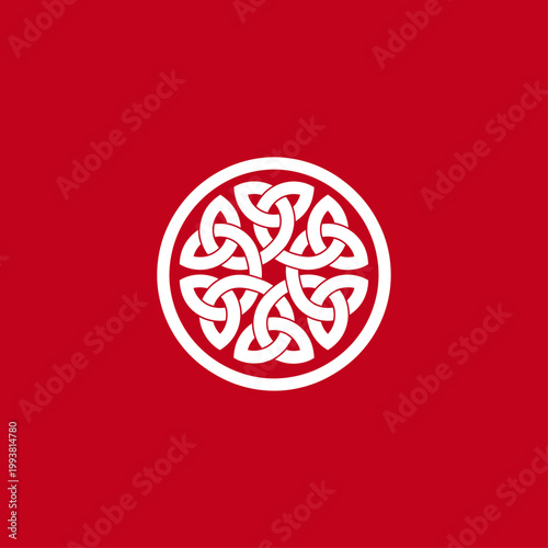 Celtic knot icon flat vector logo design