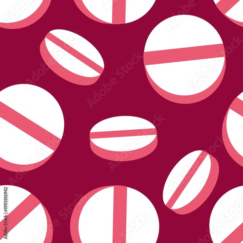 Medicine seamless pills pattern for wrapping paper and doctor clothes and packaging and medical accessories