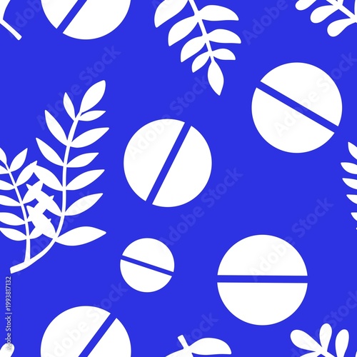 Medicine seamless pills pattern for wrapping paper and doctor clothes and packaging and medical accessories