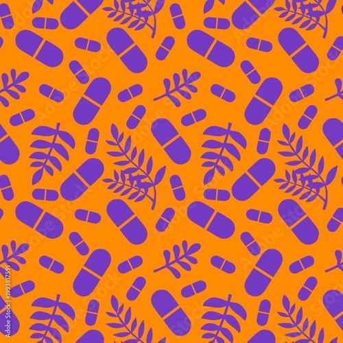 Medicine seamless pills pattern for wrapping paper and doctor clothes and packaging and medical accessories