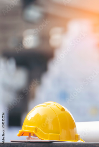 Canvastavla Banner Construction hard hat safety tools equipment workers in construction site engineering protection head hang on wood wall