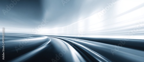 Abstract futuristic road with motion blur effect for design background