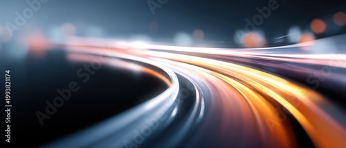 Abstract light trails in motion dynamic visuals futuristic style