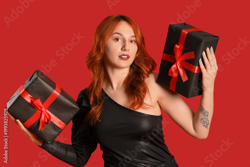 Beautiful young woman with ...
