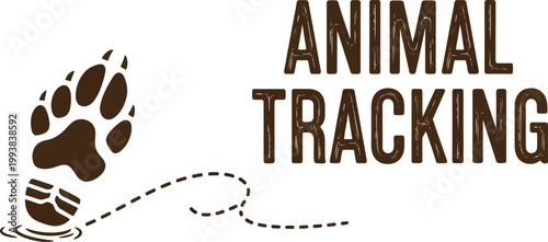 Pawprint icon illustrates the path taken by wild animals in the forest.