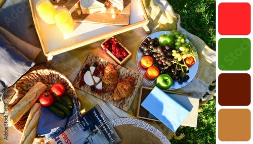 Set for romantic picnic wit...