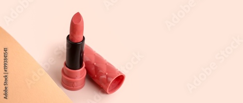 Beautiful lipstick on beige...