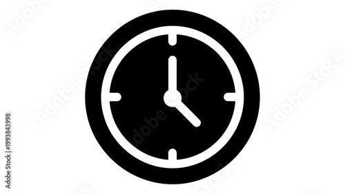 Clock icon vector illustration isolated on white background