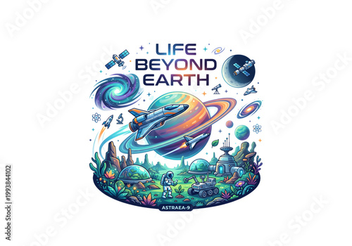 Space exploration life beyond earth planet png on transparent background