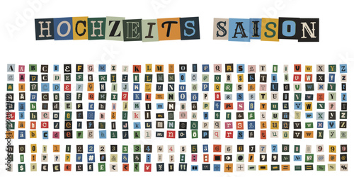 Bunte Buchstaben im Erpresserbrief Stil für die Hochzeitssaison und DIY Papeterie Projekte