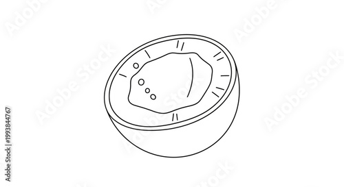 Simple Line Drawing of a Watch Face.