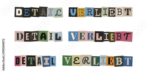 Detailverliebt Schriftzug für Hyperfokus und Neurodiversität im Collagen Stil