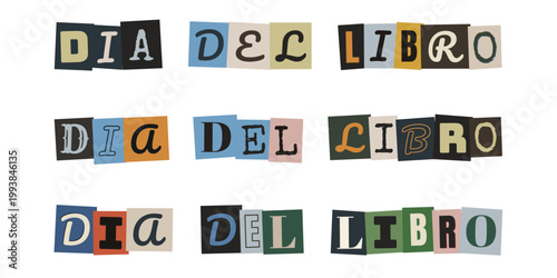 Dia del libro en estilo nota de rescate anonima para eventos literarios