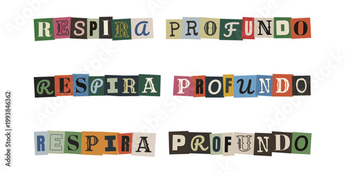 Frase respira profundo estilo nota de rescate para salud mental y ansiedad