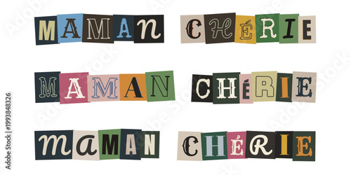 Maman cherie texte style lettre de rancon decoupee pour fete des meres