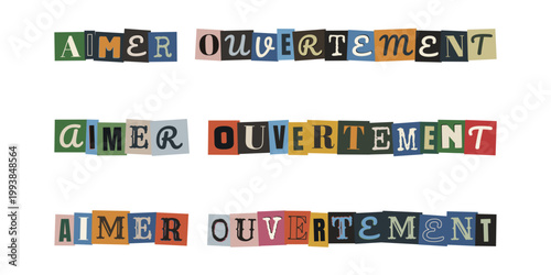 Texte aimer ouvertement style lettre anonyme pour concept de relation libre et polyamour