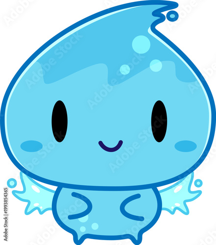 水、水滴、水の精、妖精、キャラクター、かわいい