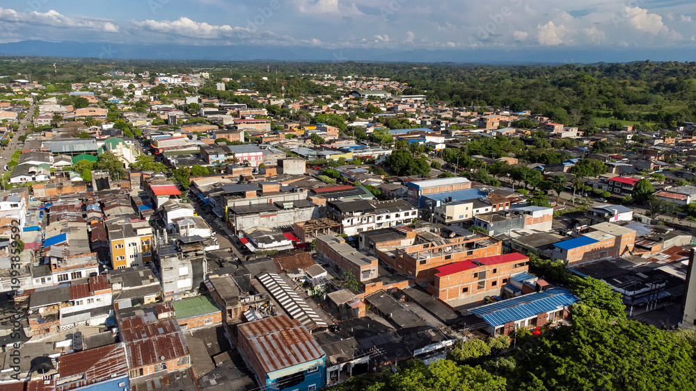 Obraz premium Puerto Boyaca, Boyaca - Colombia. March 11, 2026. A Colombian river port city and municipality located on the banks of the Magdalena River.