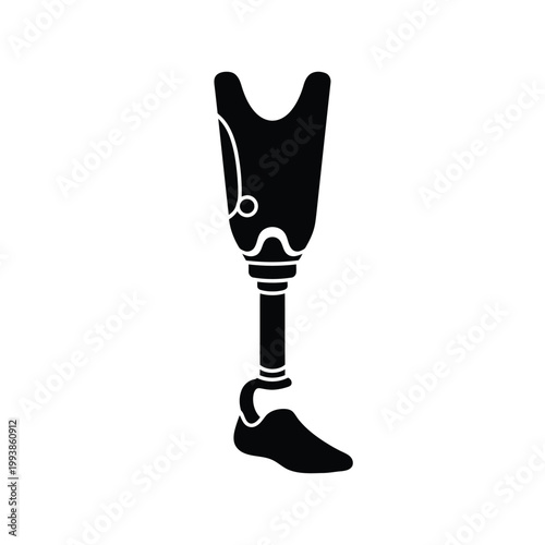 Prosthetic leg serves as a modern medical device for mobility.