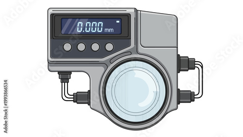 Digital caliper tool displaying zero measurement