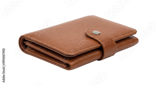 Minimal black silhouette icon, simple flat vector, bold black shape, no, no shading brown leather wallet with a snap button closure on a, flat icon style