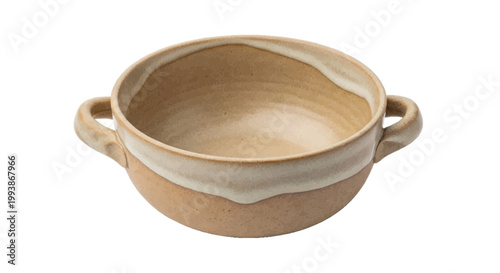 Minimal black silhouette icon, simple flat vector, bold black shape, no, no shading rustic ceramic soup bowl with two handles on a, flat icon style