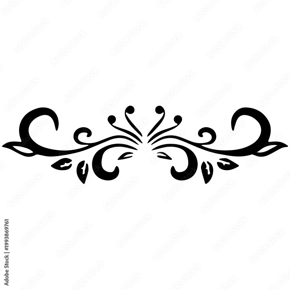 Fototapeta premium vector floral ornament design for border framing element