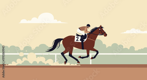 Racing horse competes in the prestigious Belmont Stakes event