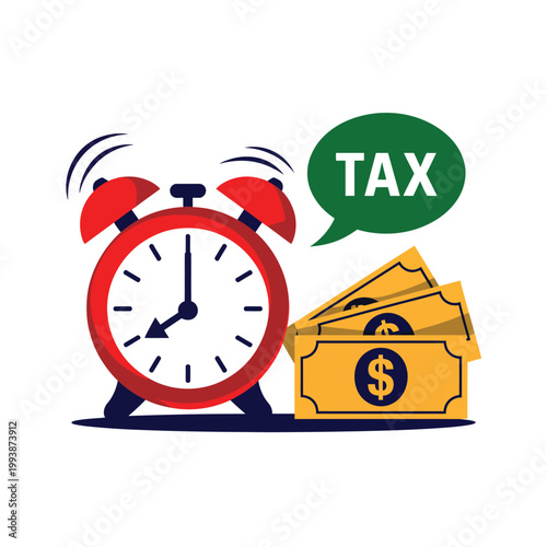 Alarm clock indicates that tax payment deadlines are approaching rapidly for many business owners.