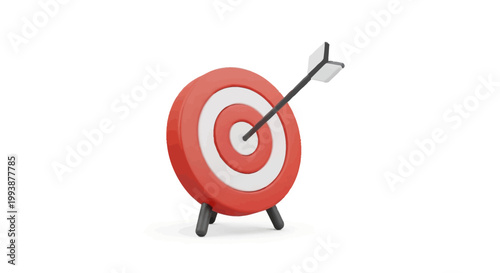 Strategic Goal Achievement Arrow Piercing Bullseye Target