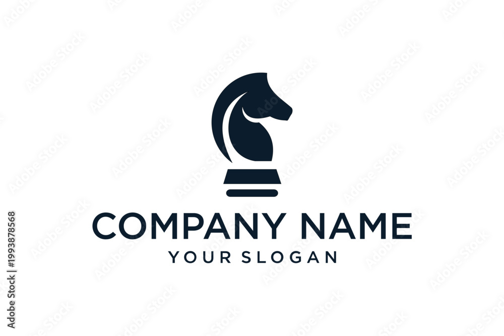 Obraz premium Professional Strategy Chess Knight Horse Business Logo Template