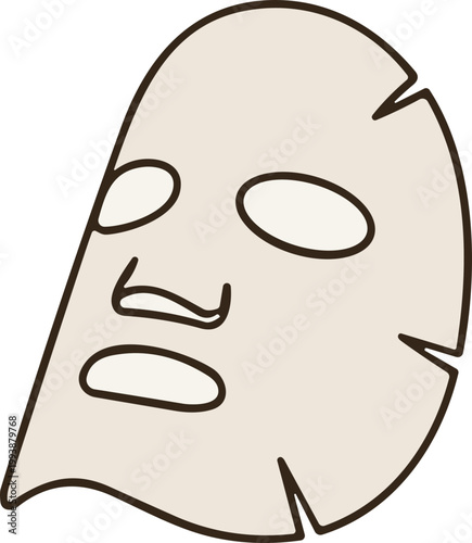 Facial mask for skincare and beauty treatment, designed for skin rejuvenation and hydration