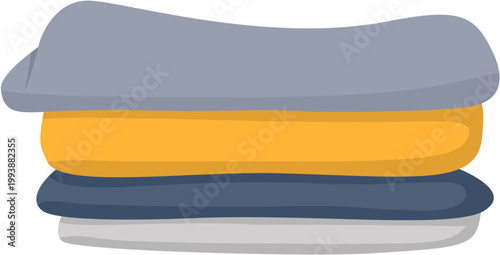 Flat Illustration Of Folded Clothes