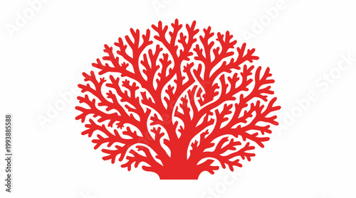 Coral Reef Symbol Illustration Represents Marine Life and Ocean Conservation Suitable for Ecological Designs