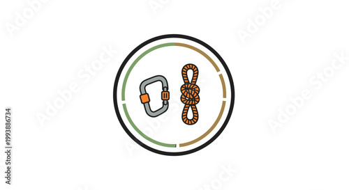 climbing equipment isolated on white.