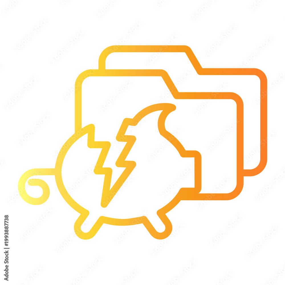 Fototapeta premium crisis Line Gradient Icon
