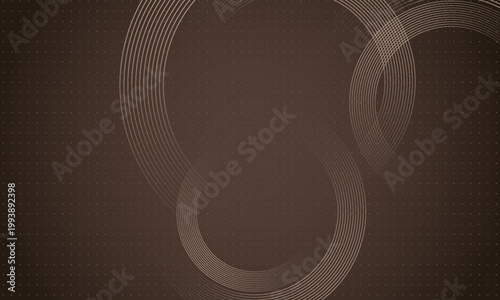 Modern abstract composition with mocha mousse stripes and golden brown circles, perfect for corporate templates.