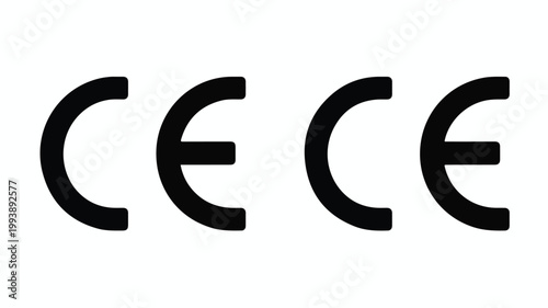 Black ce symbols on white background ce mark european conformity